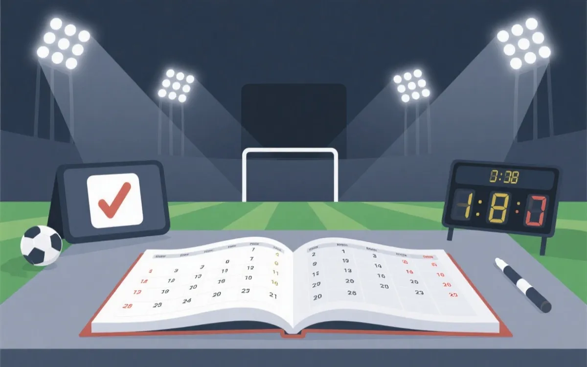 观赛计划与赛程标记：日历、比分牌与球场灯光的视觉组合